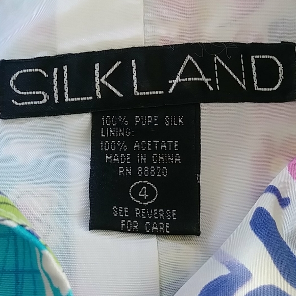 SILKLAND 100% Pure Silk Floral Blazer. - Picture 5 of 5